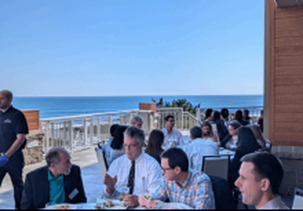 Ocean view terrace lunch at the 2025 C.A.P.E. conference